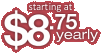 starting at $8.75 yearly